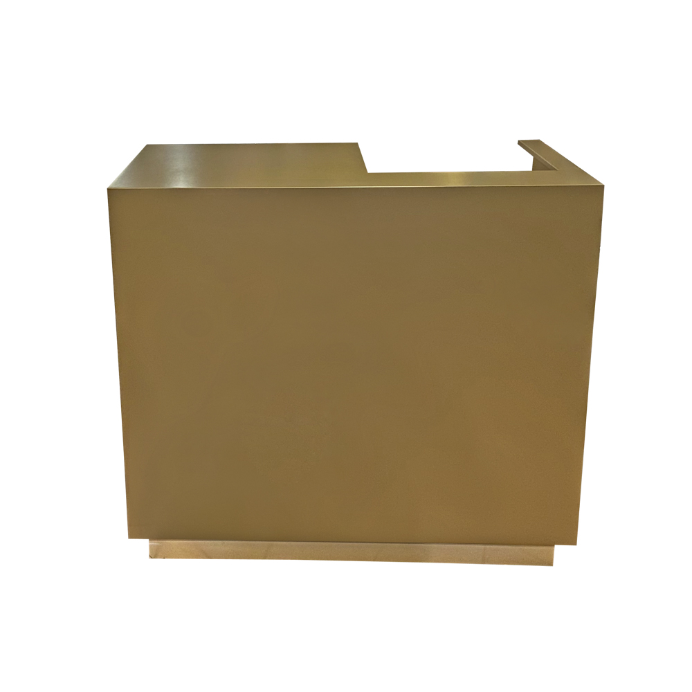 Кассовый стол KM-1200-550-1050-gold-glossy