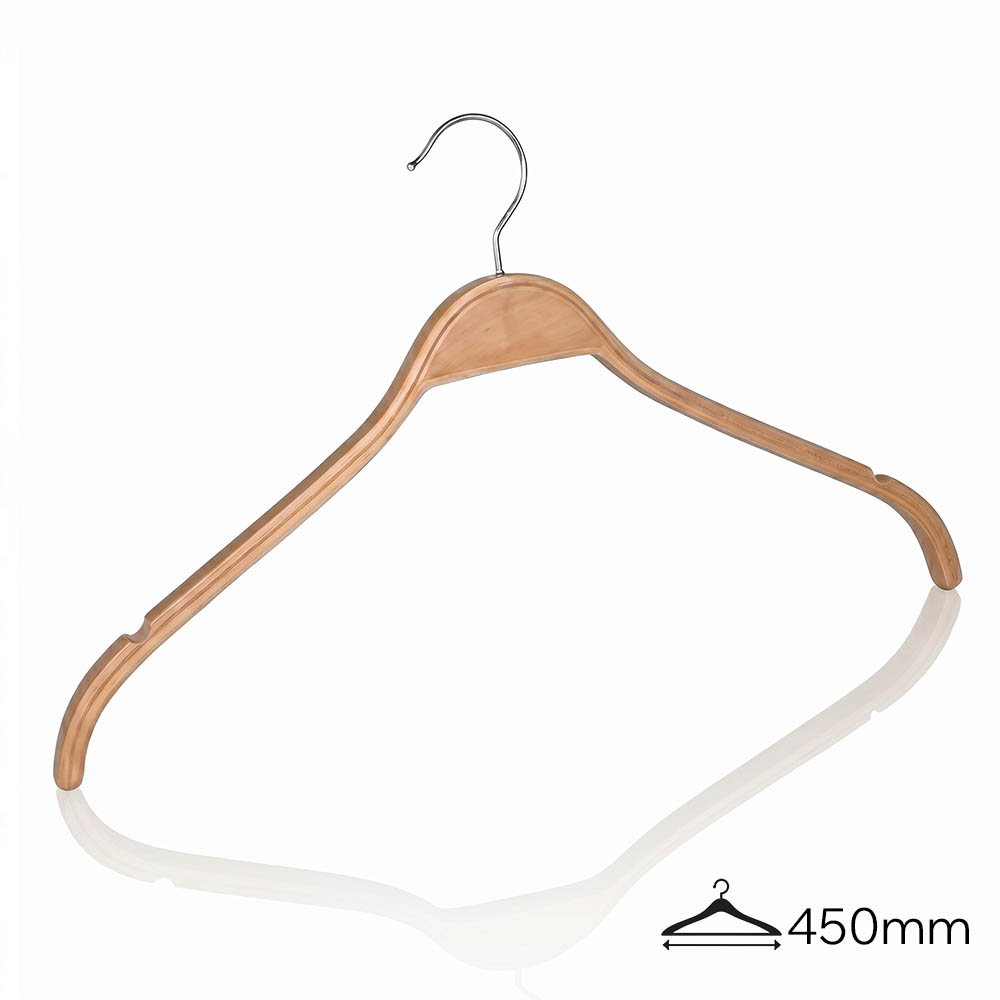 Вешалки-плечики FHLC45-3.6 /birch wood-natural color/40pcs/ctn/curved