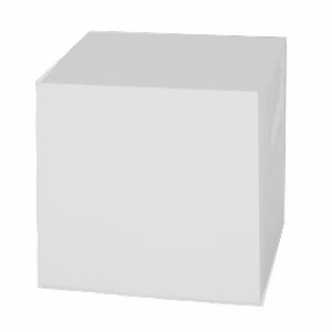 Куб пластиковый белый 40*40*40 см