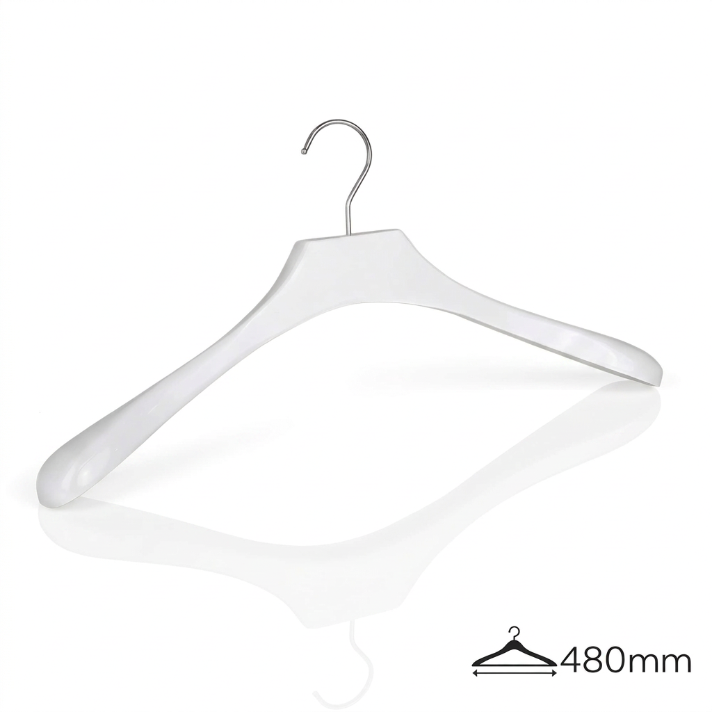 Вешалки-плечики деревянные DH88006 /white lacquer color/24pcs/ctn