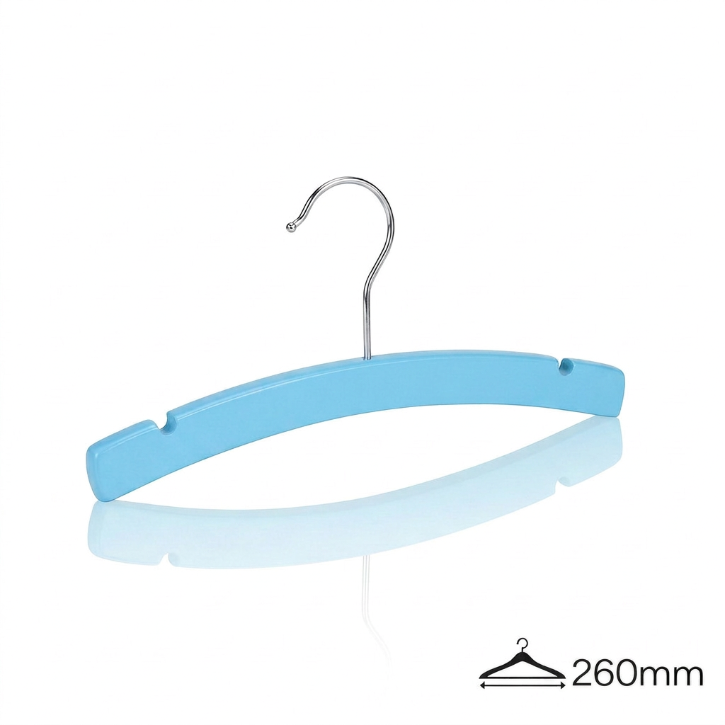 Детские вешалки-плечики деревянные KH90106-26CM /blue lacquer color/60pcs/ctn
