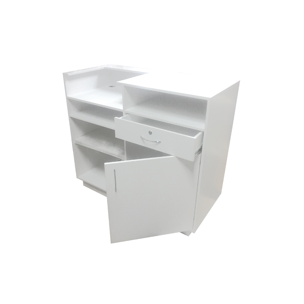 Кассовый стол KM-1200-500-1050-white-matt