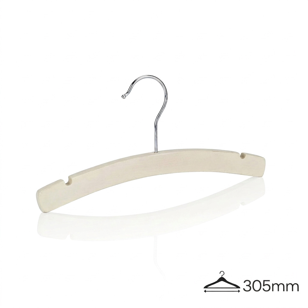 Детские вешалки-плечики деревянные KH90106-30.5CM /white wash color/60pcs/ctn