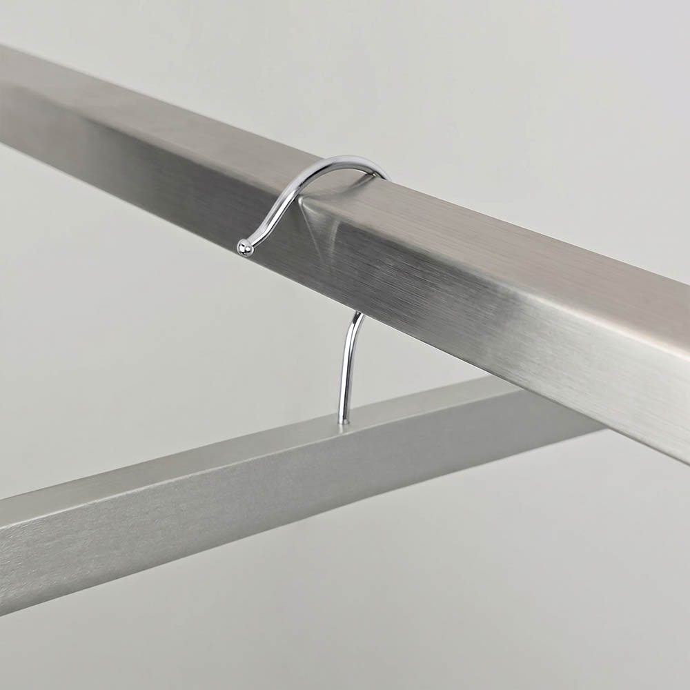 Вешалка-зажим деревянная для брюк SH24116-36CM /silver lacquer color/120pcs/ctn