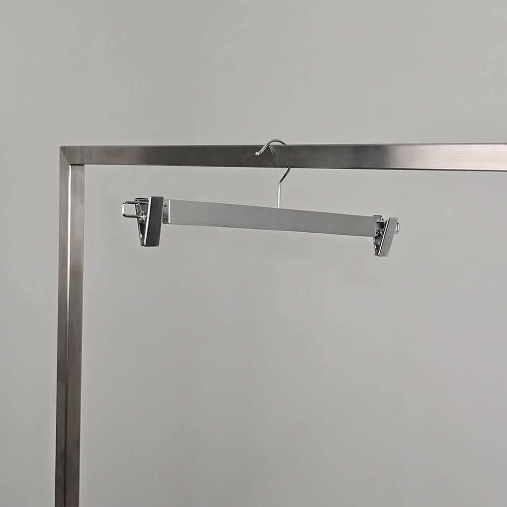 Вешалка-зажим деревянная для брюк SH24116-36CM /silver lacquer color/120pcs/ctn