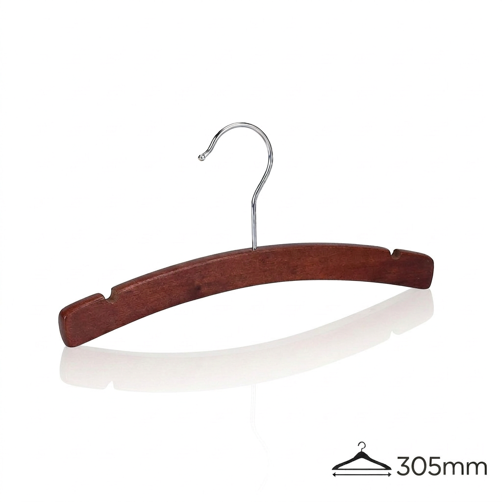 Детские вешалки-плечики деревянные KH90106-30.5CM /mahogany lacquer color/60pcs/ctn