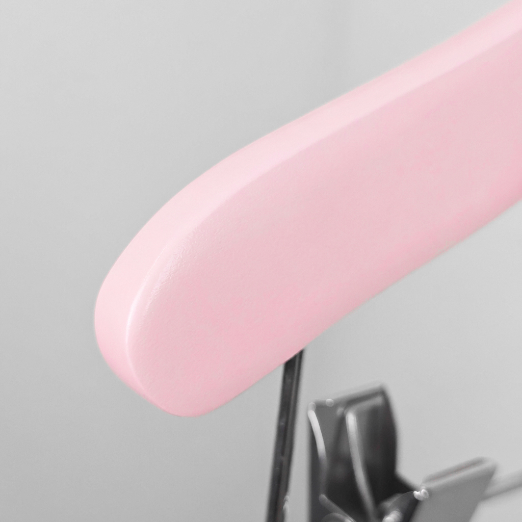 Детские вешалки-плечики деревянные с зажимами для брюк KH65026 /pink lacquer color/100pcs/ctn