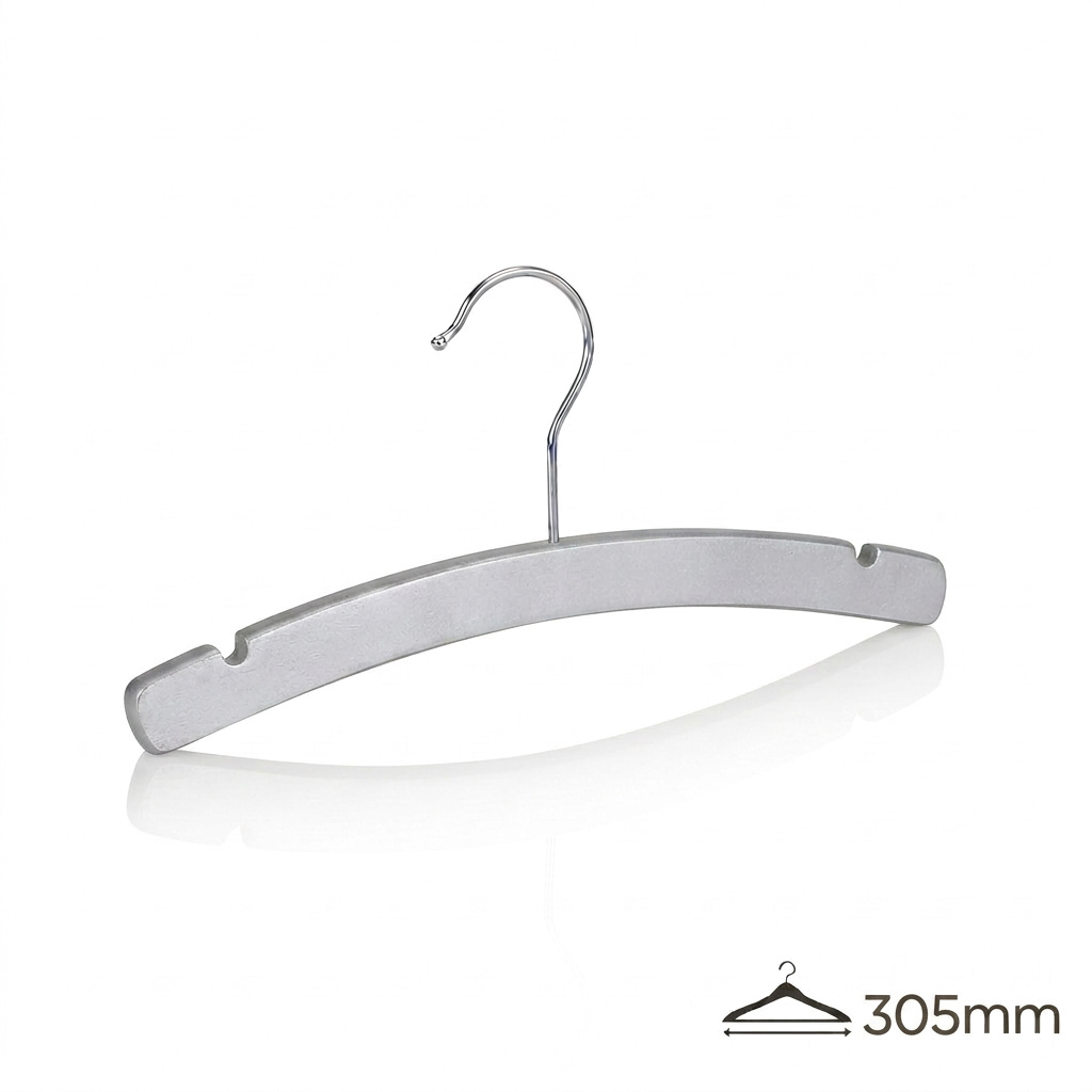 Детские вешалки-плечики деревянные KH90106-30.5CM /silver lacquer color/60pcs/ctn
