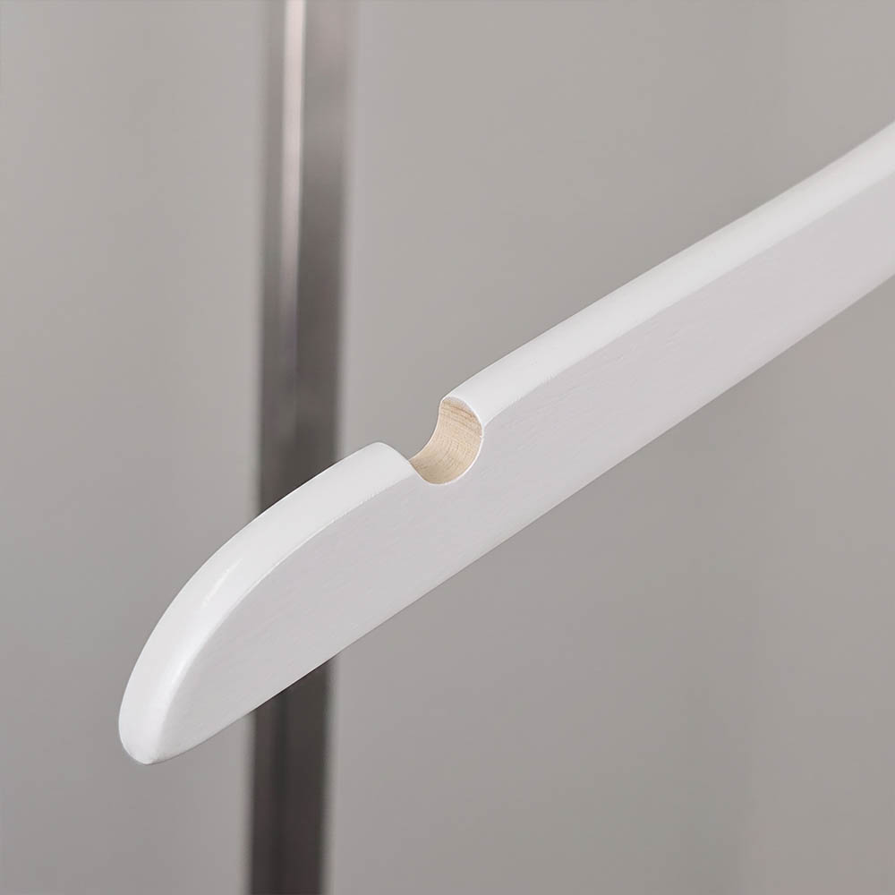 Вешалки-плечики деревянные FH66106 /white lacquer color/100pcs/ctn