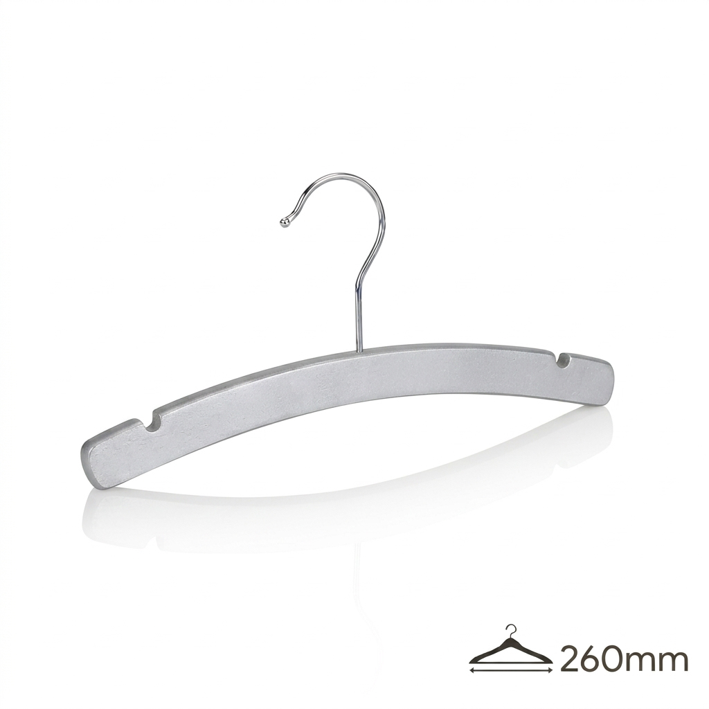 Детские вешалки-плечики деревянные KH90106-26CM /silver lacquer color/60pcs/ctn