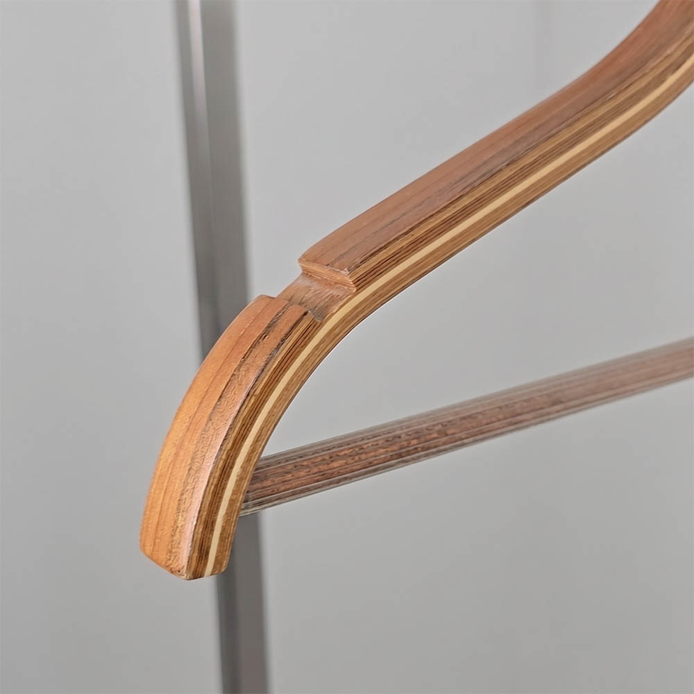 Вешалки-плечики деревянные FLCH44FB-1.8CMT /walnut wood-walnut color/100pcs/ctn/flat