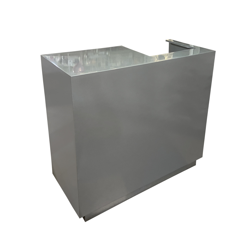Кассовый стол KM-1200-550-1050-silver-glossy