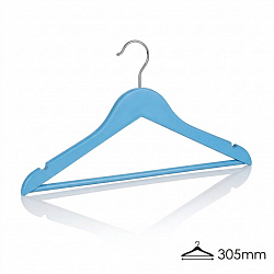 Купить Детские вешалки-плечики деревянные KH66116-30.5CM /blue lacquer color/100pcs/ctn