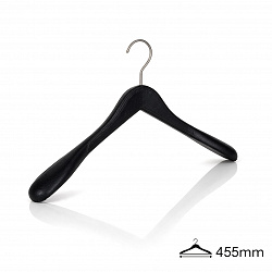 Купить Вешалки-плечики, обтянутые кожей DHL98006 /black leather/24pcs/ctn 