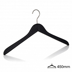 Купить Вешалки-плечики, обтянутые кожей FHL66006 /black leather/40pcs/ctn